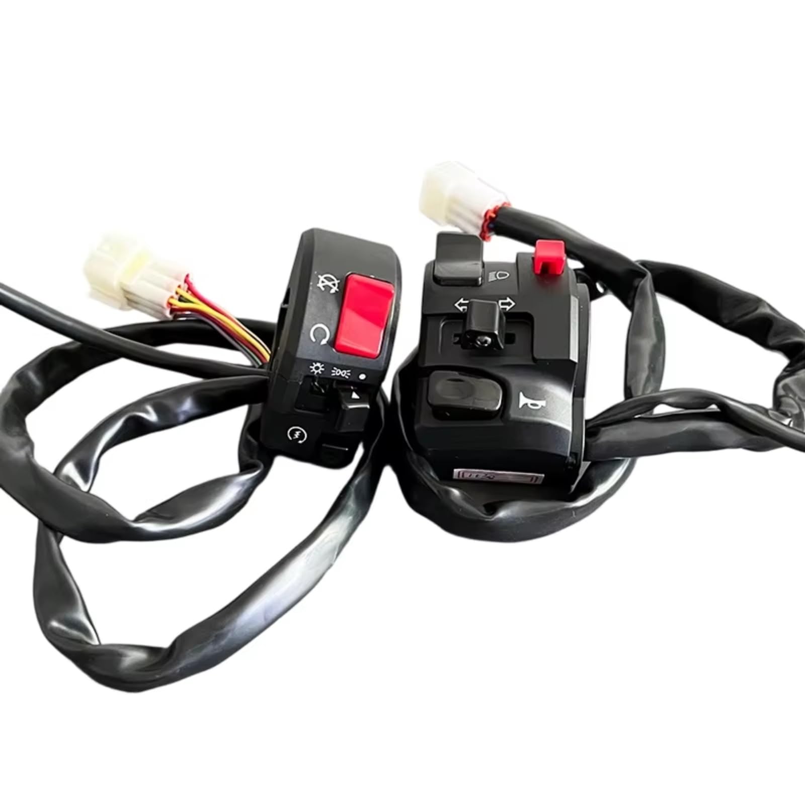 Commutateur Guidon Interrupteur De Moto 22mm, Pour Klaxon Universel, Clignotant, Feu Antibrouillard, Contrôleur De Guidon De Démarrage(1 Pair)