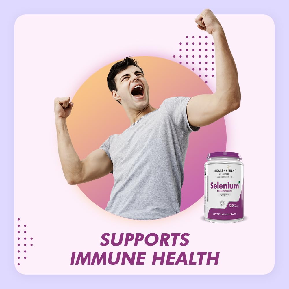HealthyHey Nutrition Selenium 40mcg, 120 Capsules | Immune Support & Superior Absorption | Non-GMO 2