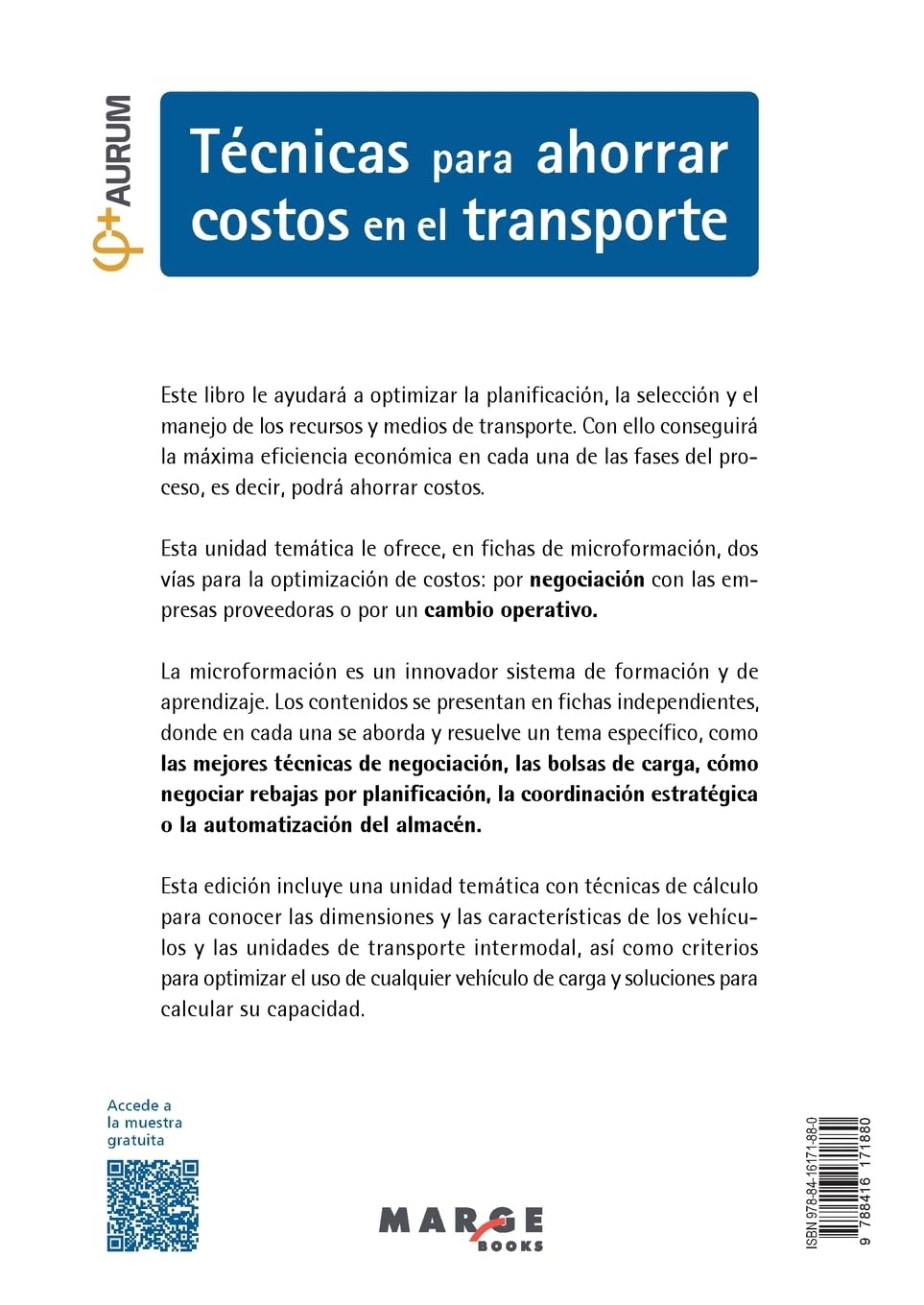 Técnicas para ahorrar costos en el transporte. AURUM 2E: 0 (Gestión del transporte)
