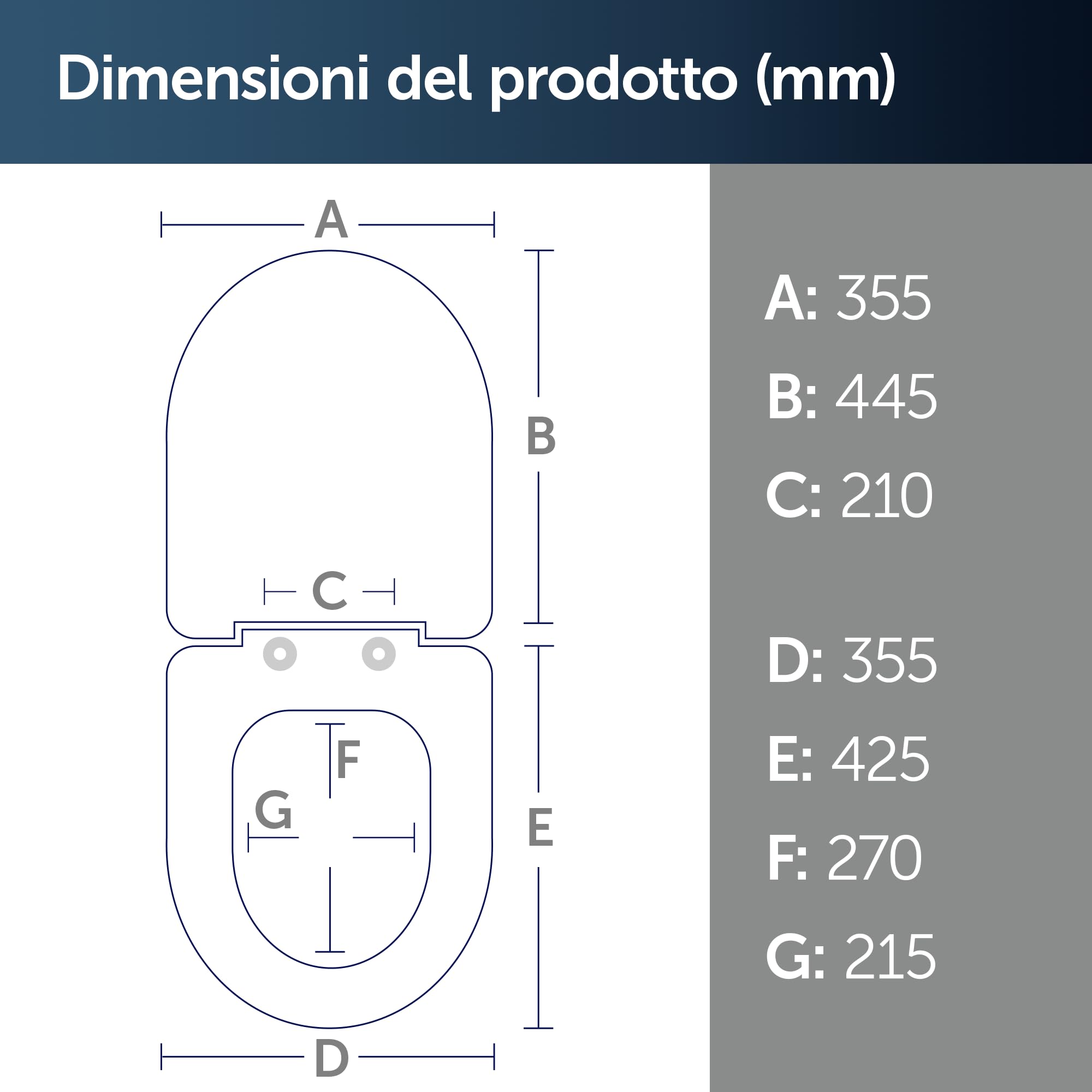Ideal Standard Clodia sedile per WC avvolgente, rotondo – Bianco