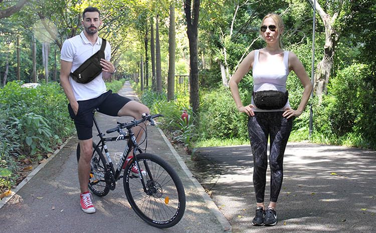 Image of Mithras Premium Waist Bag, Kamar Bag, Fanny Pack for Hiking Travel Camping Running Sports Outdoors, Workout Casual Hands Free Crossbody Bags (Grey)