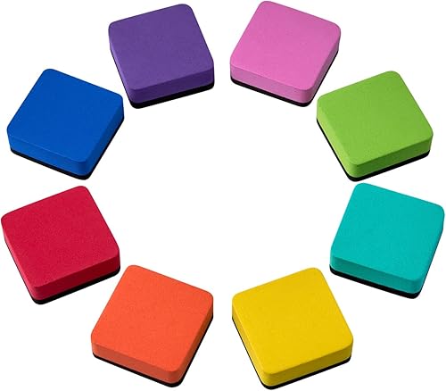 Miniatura 3 de Eeoyu - Borradores de borrado en seco, paquete de 40 borradores magnéticos para pizarra blanca, limpiador de pizarra para niños y aula, suministros