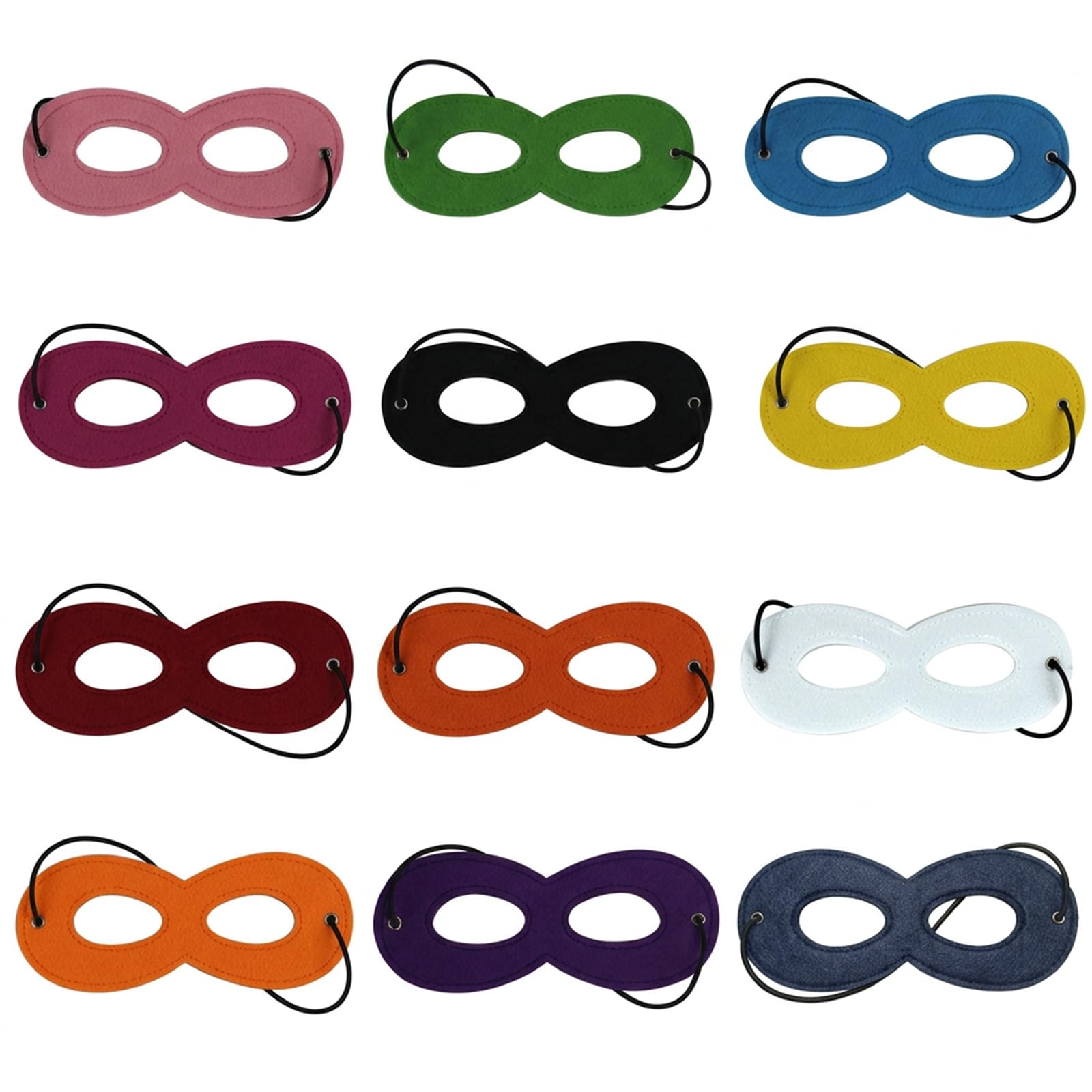 Shensuii Superhero Masquerade Masks for Costume Party, 12Pcs Multicolor