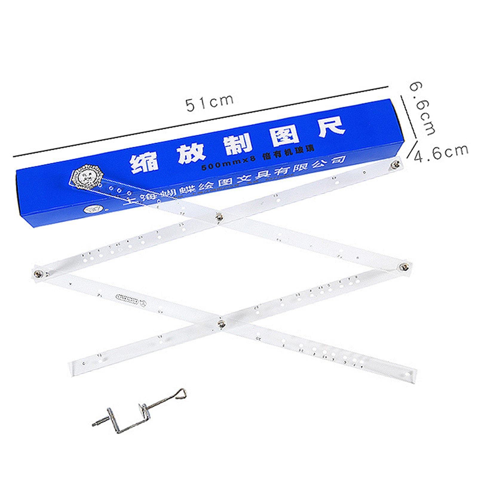 34cm Pantógrafo Herramienta de dibujo plegable duradero Regla veces Carpinteros Imágenes