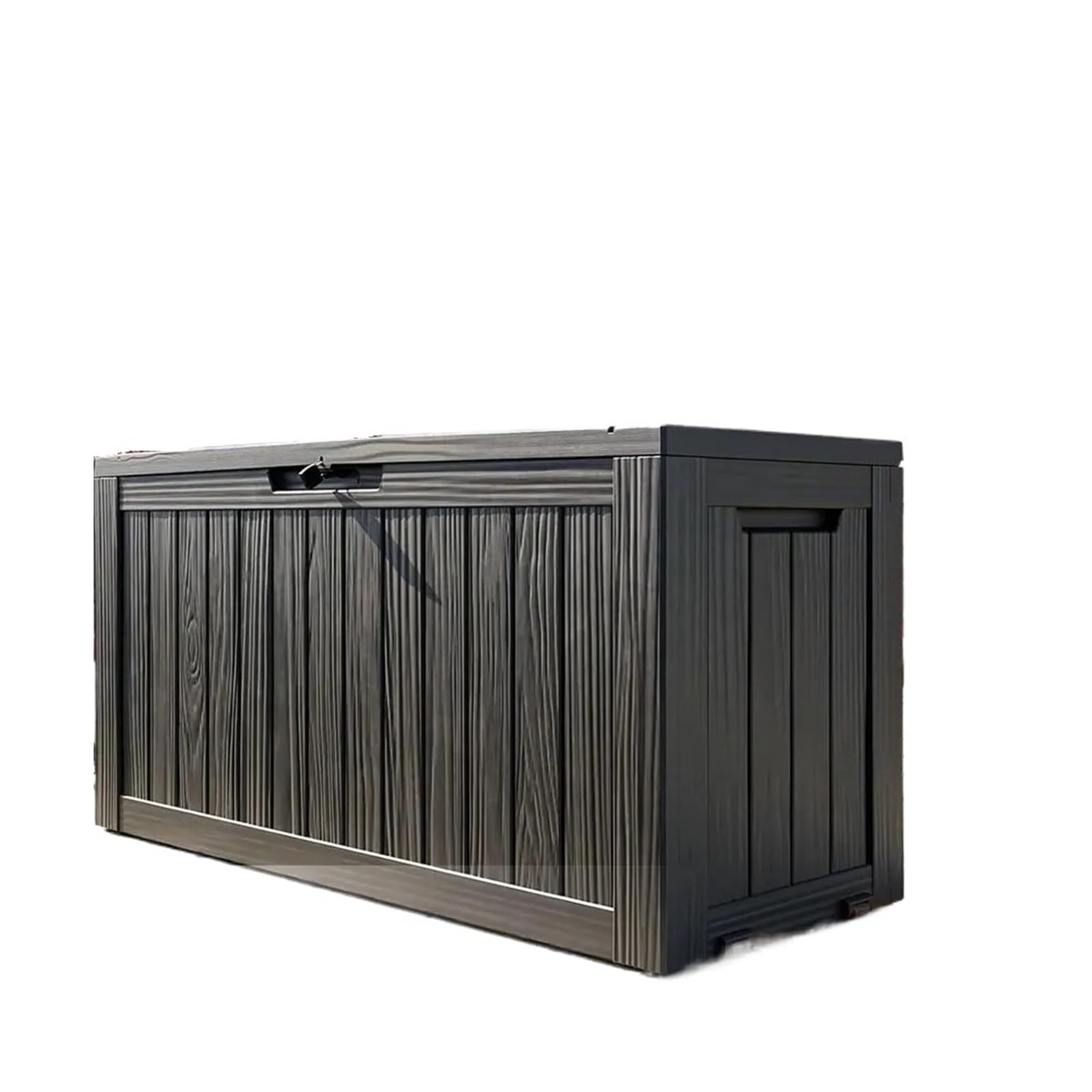 Giardino Cassapanca Porta ponte da 85 galloni con ruote | Deposito esterno con serratura for cuscini da patio, attrezzi da giardino e piscina