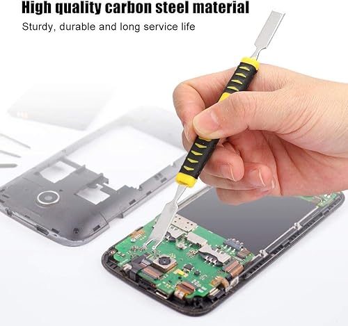 Miniatura 6 de Bewinner1 Kit de herramientas de palanca de teléfono profesional 6 en 1 de acero al carbono, barra de palanca de alta dureza, extremos planos, barra