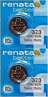 Renata 373 SR916SW Batteries - 1.55V Silver Oxide 373 Watch Battery (2 Count)