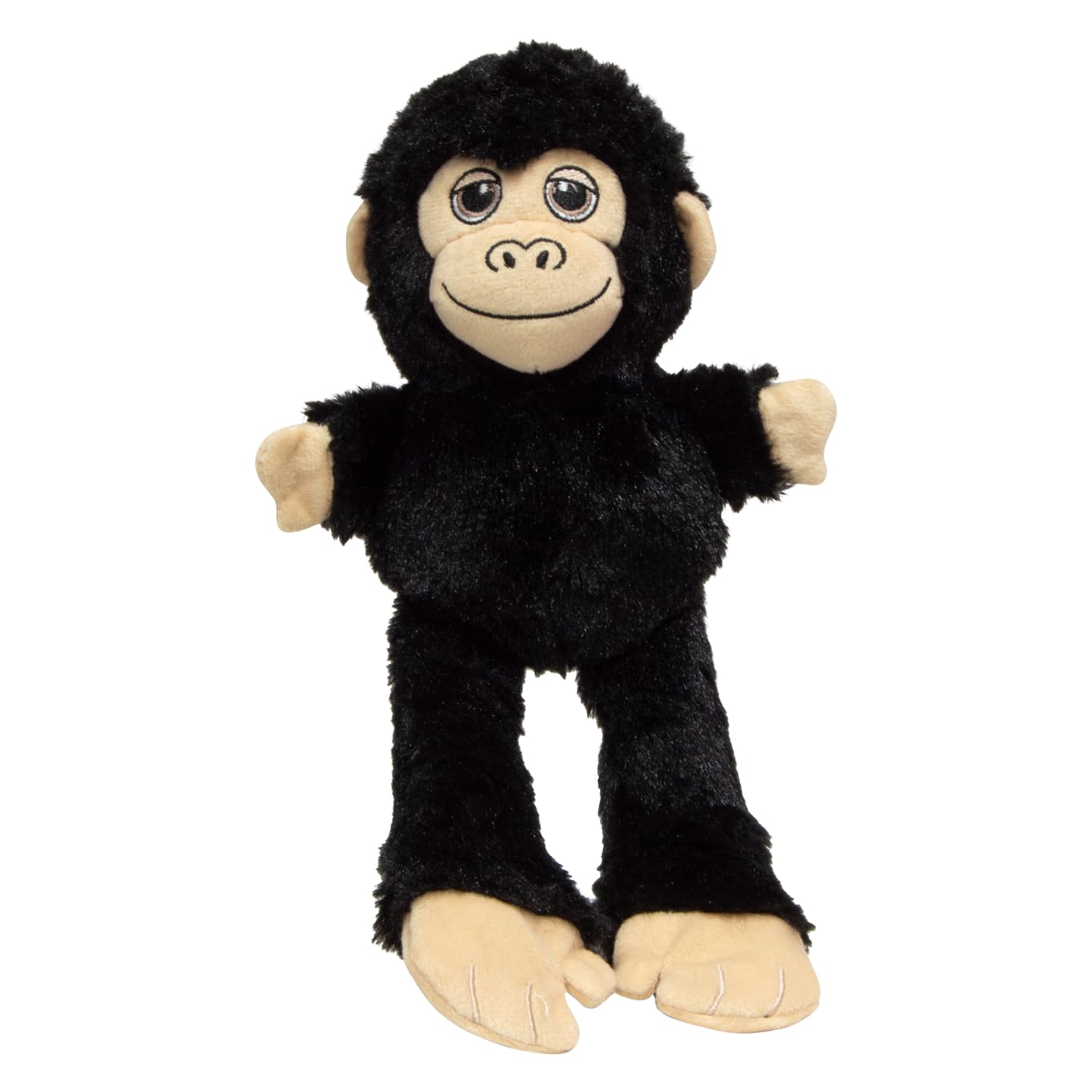 JACK AND VANILLA, Black Monkey Plush Toy for Dogs and Cats Soft, Durable, Makes Funny Sounds Easy to Clean