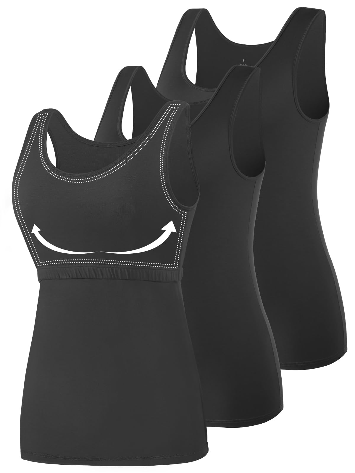 Vislivin Cotton Tank Tops with Shelf Bra