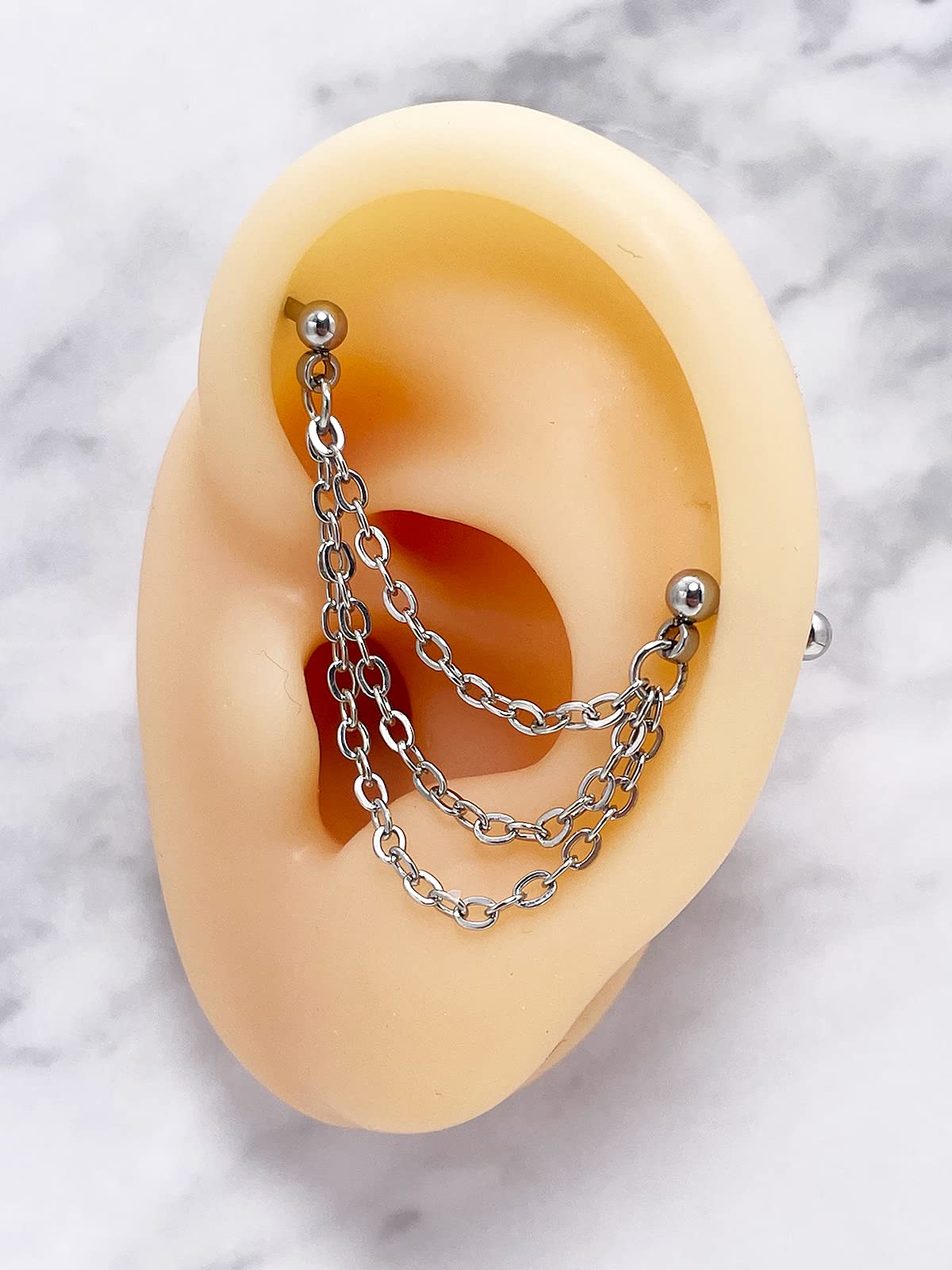Briana Williams Helix kolczyki do chrząstki ze stali nierdzewnej, tragus, 16 g, biżuteria do uszu, biżuteria dla kobiet i mężczyzn, Stal nierdzewna, stal