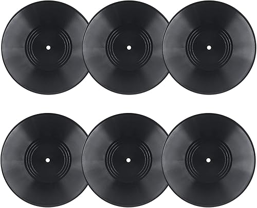 Paquete de 6 discos de vinilo en blanco de 7 pulgadas, arte de pared falso retro para estética de habitación independiente, telón de fondo de fiesta disponible en Yaxa Colombia