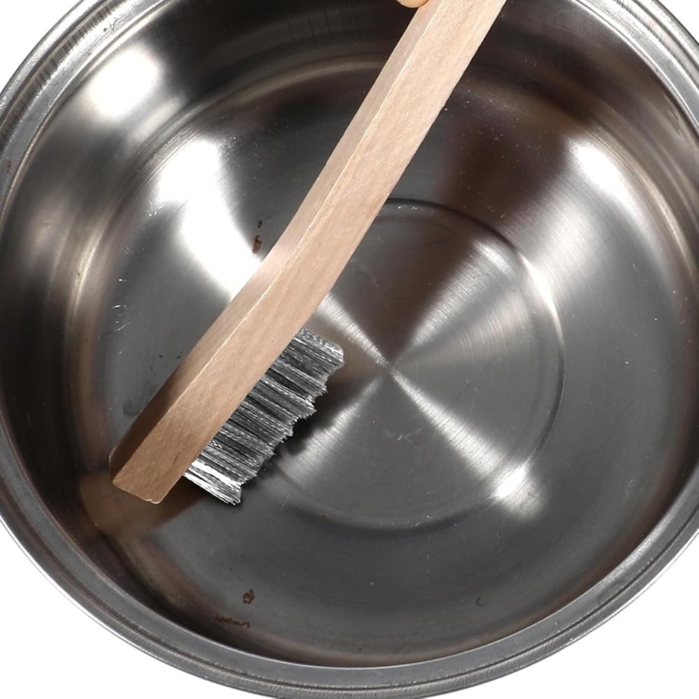 Brosse Métallique Lot Acier Inoxydable Bois Manche, Polyvalence