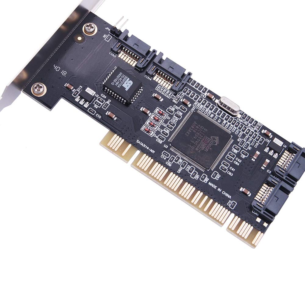 (新品未開封) RAIDカード 4分配ケーブル付 Amazon.co.jp: Adjivecct 4ポートPCI SATA RAIDコントローラー内部拡張