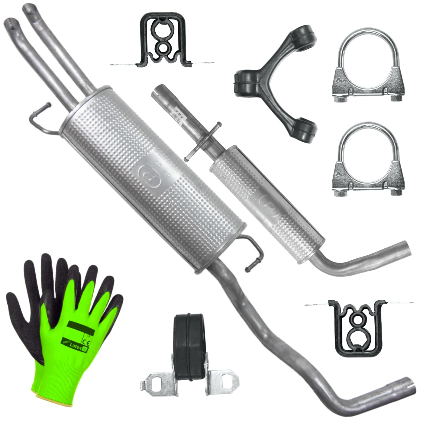 POLMOstrow Auspuff für VW Bora 1 I 1998-2005 | Mitteltopf und Endtopf, Motoren: 1.4 - 1.6 - 1.9 SDI, Kombi, Limousine