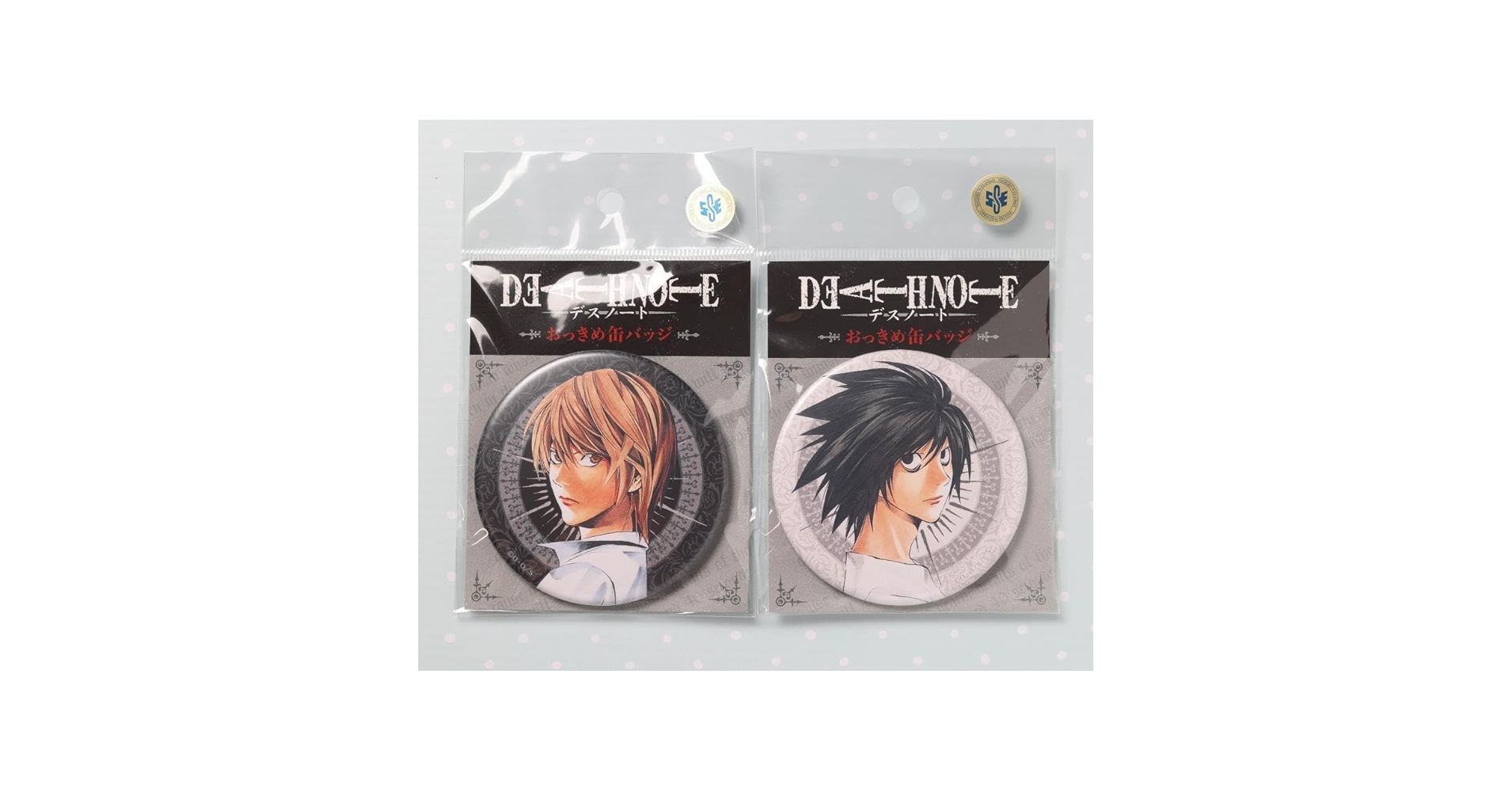 DEATHNOTE デスノート 缶バッチ ニア メロ L 夜神月 グッズ DEATHNOTE デスノート 缶バッチ ニア メロ L 夜神月 グッズ