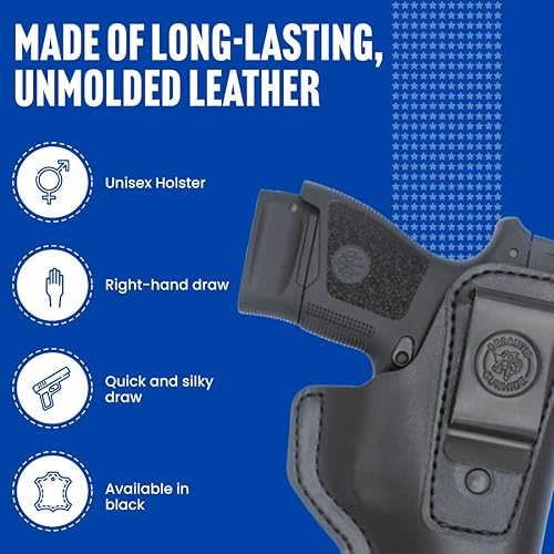 Miniatura 3 de DeSantis Funda The Insider, Negro, Derecha, Compatible con GLOCK 42,43,RUGER LC9,EC9S, S&W M&P CPT .22, SIG P290