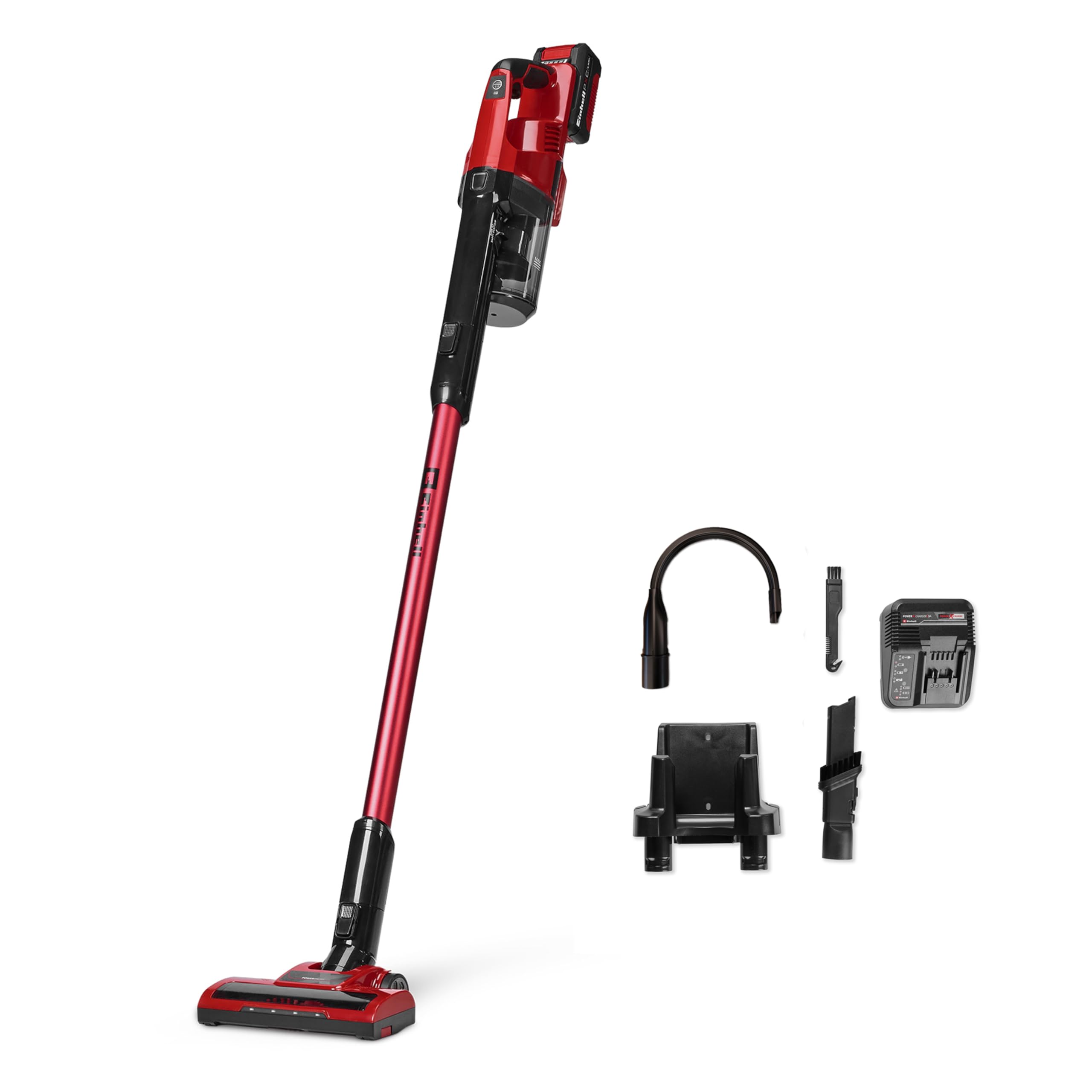 Einhell Akku-Stielstaubsauger TE-SV 18 Li (1x4,0Ah) Power X-Change (18 V, beutellos, Zyklontechnologie, Boost-Modus, 3-Fach-Filtersystem, inkl. 4,0 Ah Akku und Zubehör)