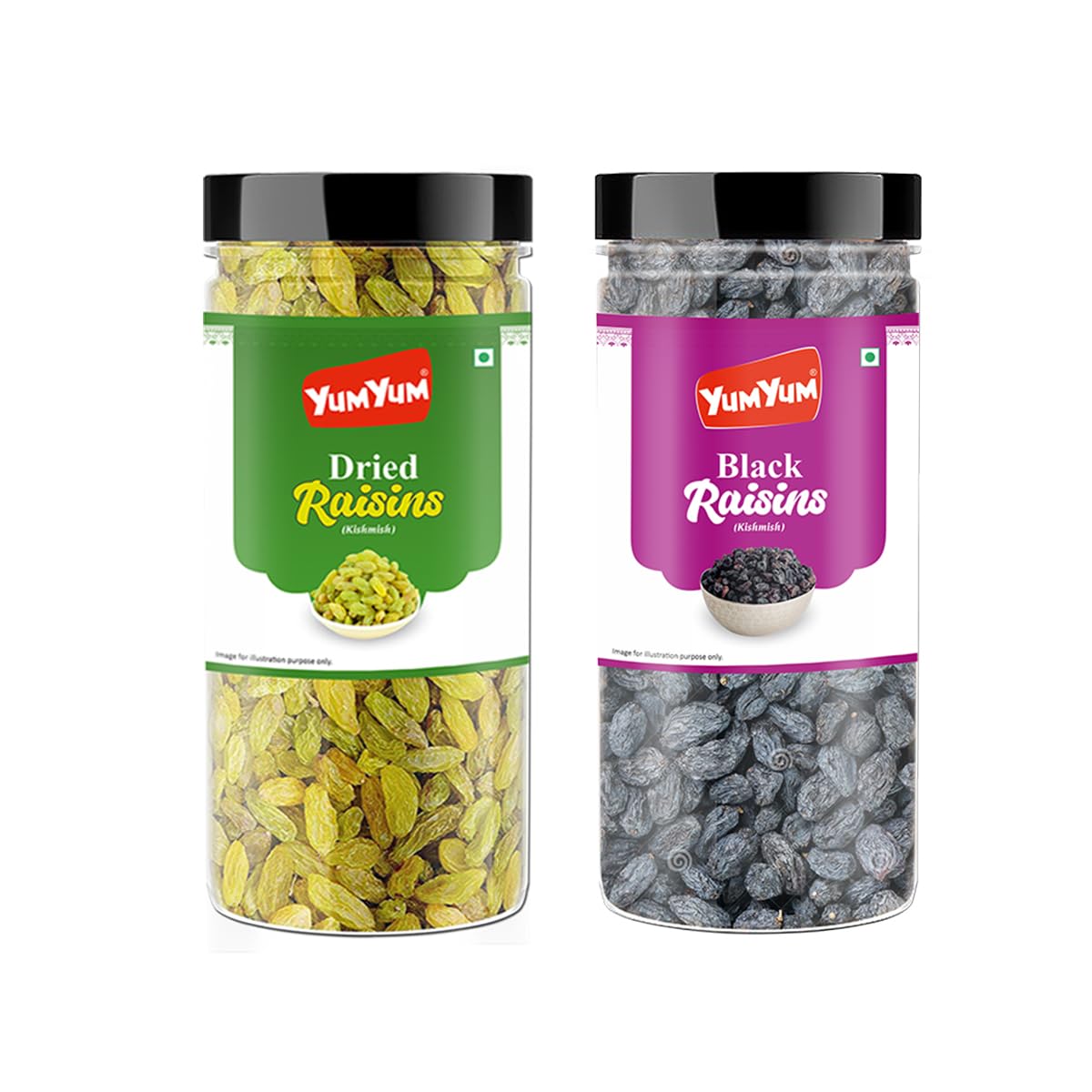 YUM YUM Dry Fruits Combo Pack Of Black Raisins & Green Raisins|Kismis Kishmish 500Gram - Raisins (B0CMZMQXQL) Amazon Price History, Amazon Price Tracker