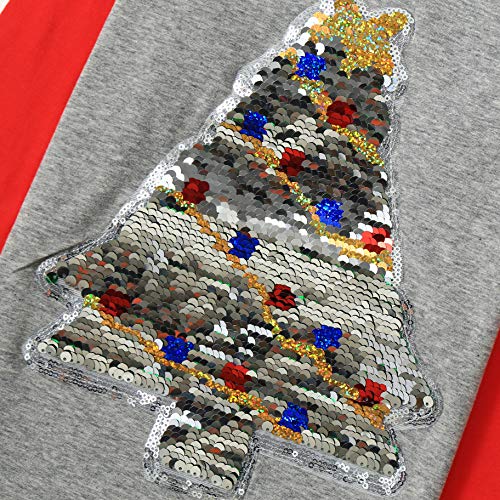 Image of Christmas Shirts for Girls and Boys Flip Sequin Santa Christmas Tree Kids T-Shirt Clothing