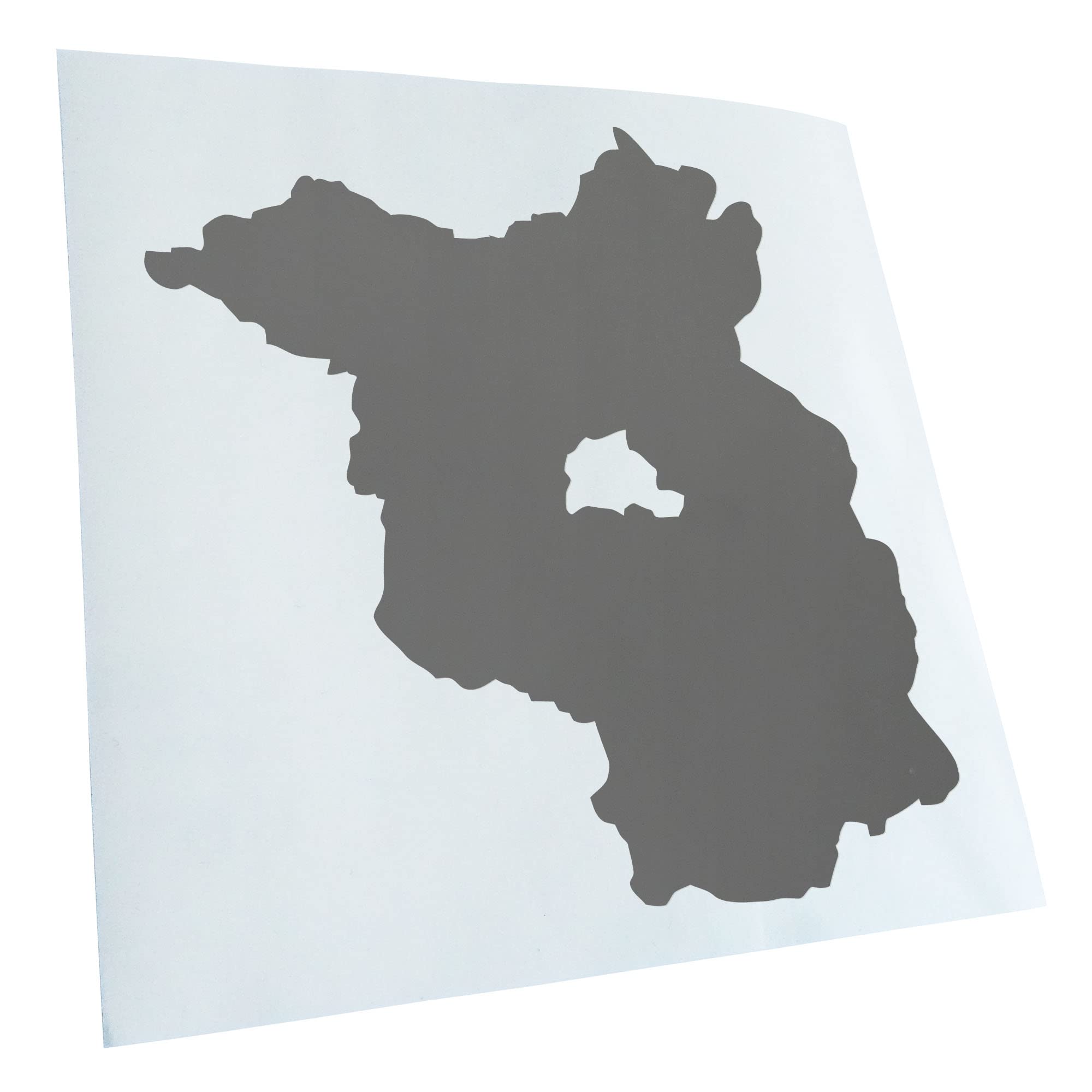 Kiwistar - Car Sticker - Grey - 30 x 27 cm Brandenburg Germany Silhouette - Rear Window Car Sticker Weatherproof for Car Truck Moped Truck - Sticker Exterior Self-Adhesive Tuning Accessories for
