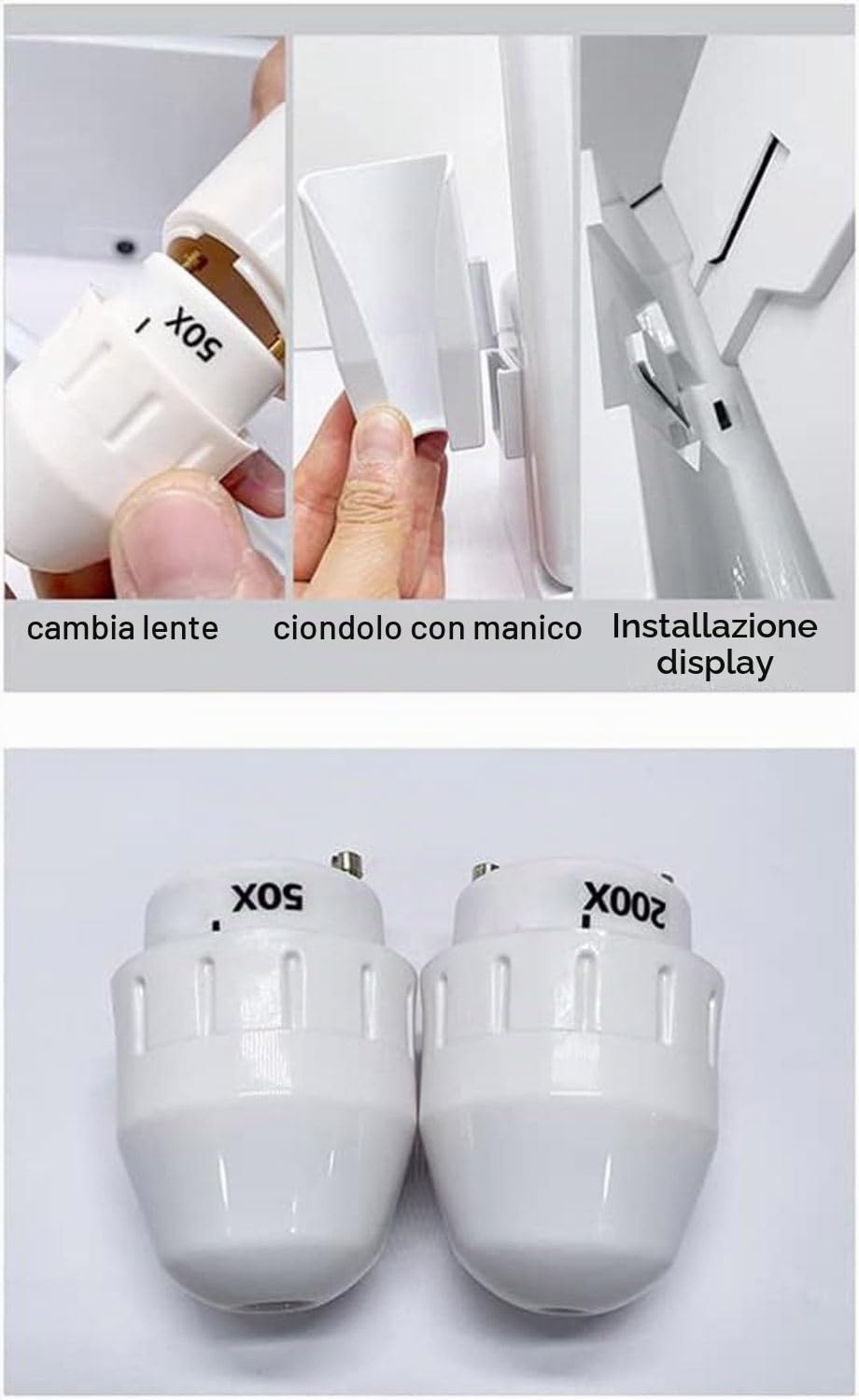 Microscopio Digitale dell'analizzatore della Pelle dei Capelli del rivelatore del Cuoio capelluto per Il Test del follicolo pilifero e Lente d'Ingrandimento dell'analisi della Pelle