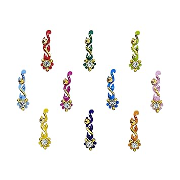 Comet Busters Beautiful Multicolor Bindi for Women (14mm) (BV009)