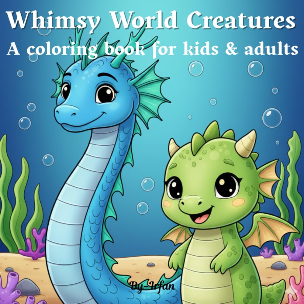 Whimsy World Creatures: A Cute Fantasy Coloring Book Filled with Magical Friends for Kids and Grown-Ups
