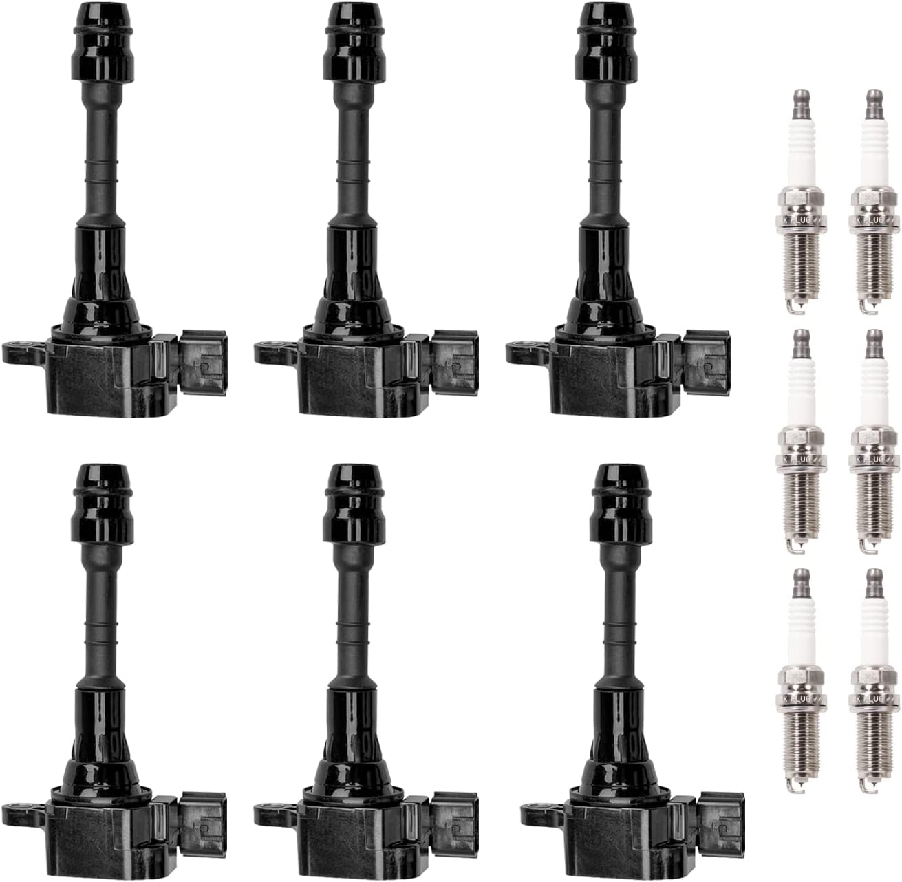 ENA Set of 6 Ignition Coil Pack and 6 Iridium Spark Plug