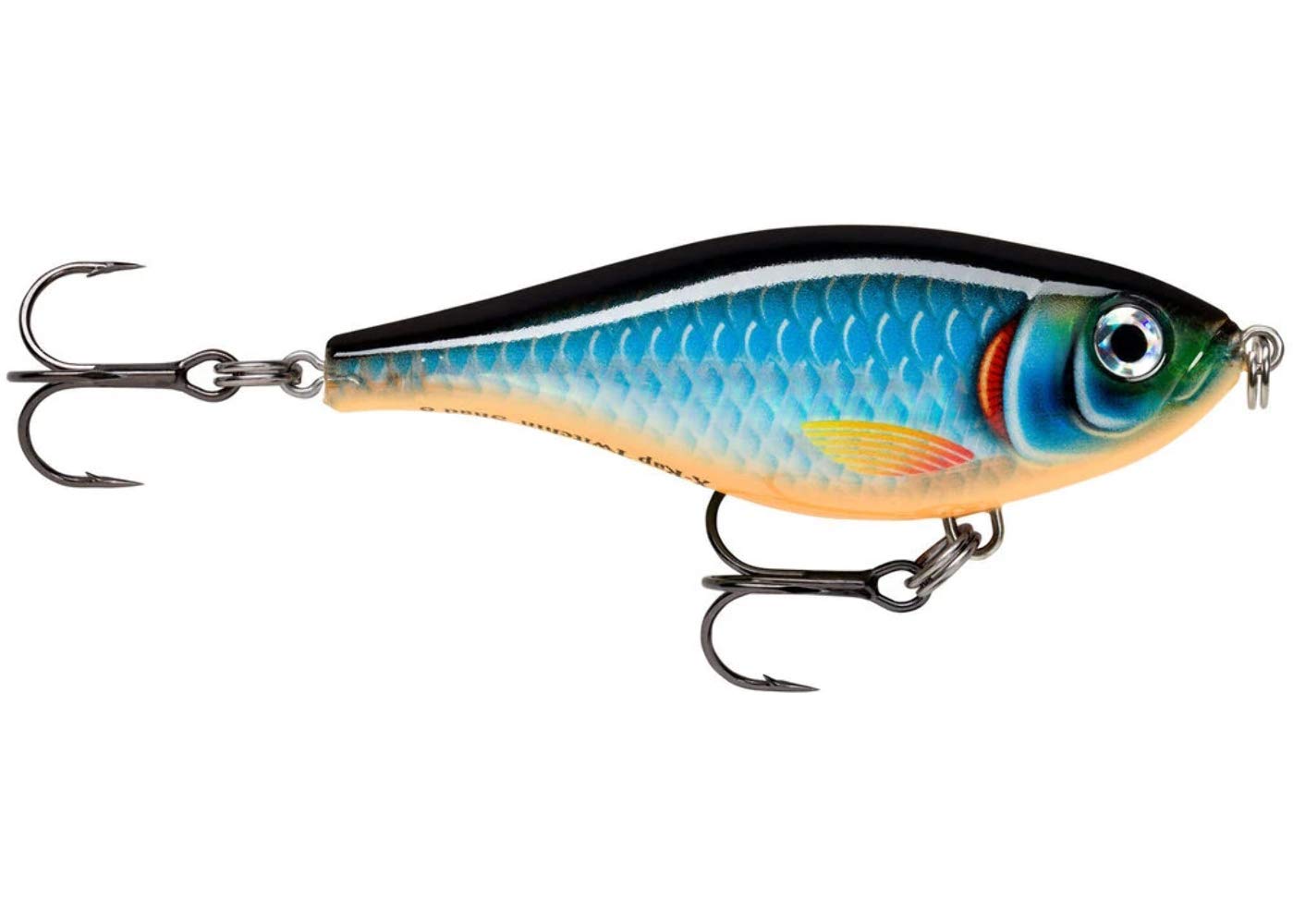 Rapala - Esca da Pesca da Pesca Artificiale Spinning X-Rap Twitchin' Shad - Finta di Simulazione Trasparente per Pesca en Mare - Prof. Nuoto 0.3 to 0.6 m - 8 cm/13 g - Prodotta in Estonia - Hot Tiger