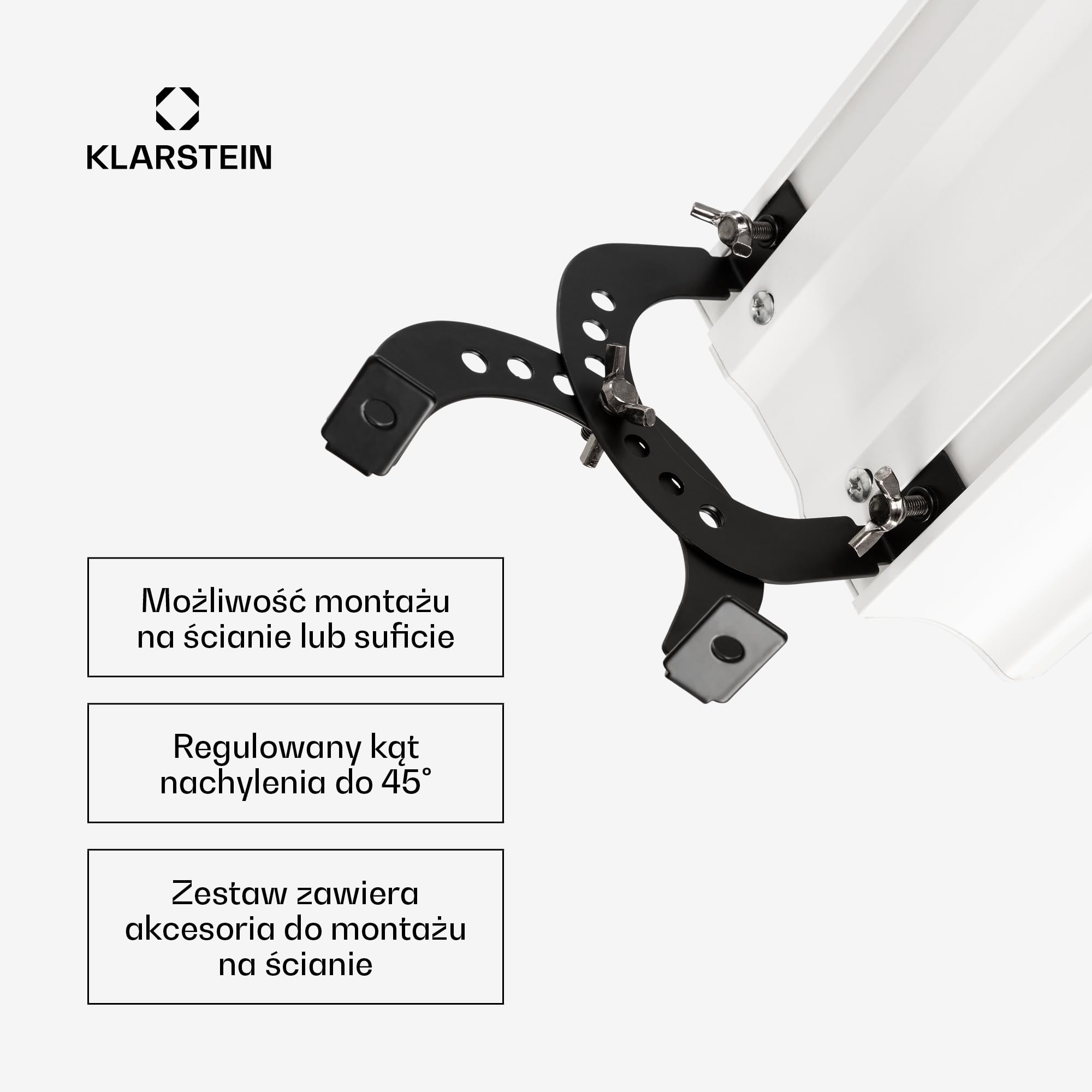 Klarstein Promiennik ciepła, Ogrzewanie elektryczne na taras i do ogrodu, Promiennik podczerwieni z pilotem, Timer, Wyświetlacz LED, Bez emisji CO2, Energooszczędne ogrzewanie, 3000W