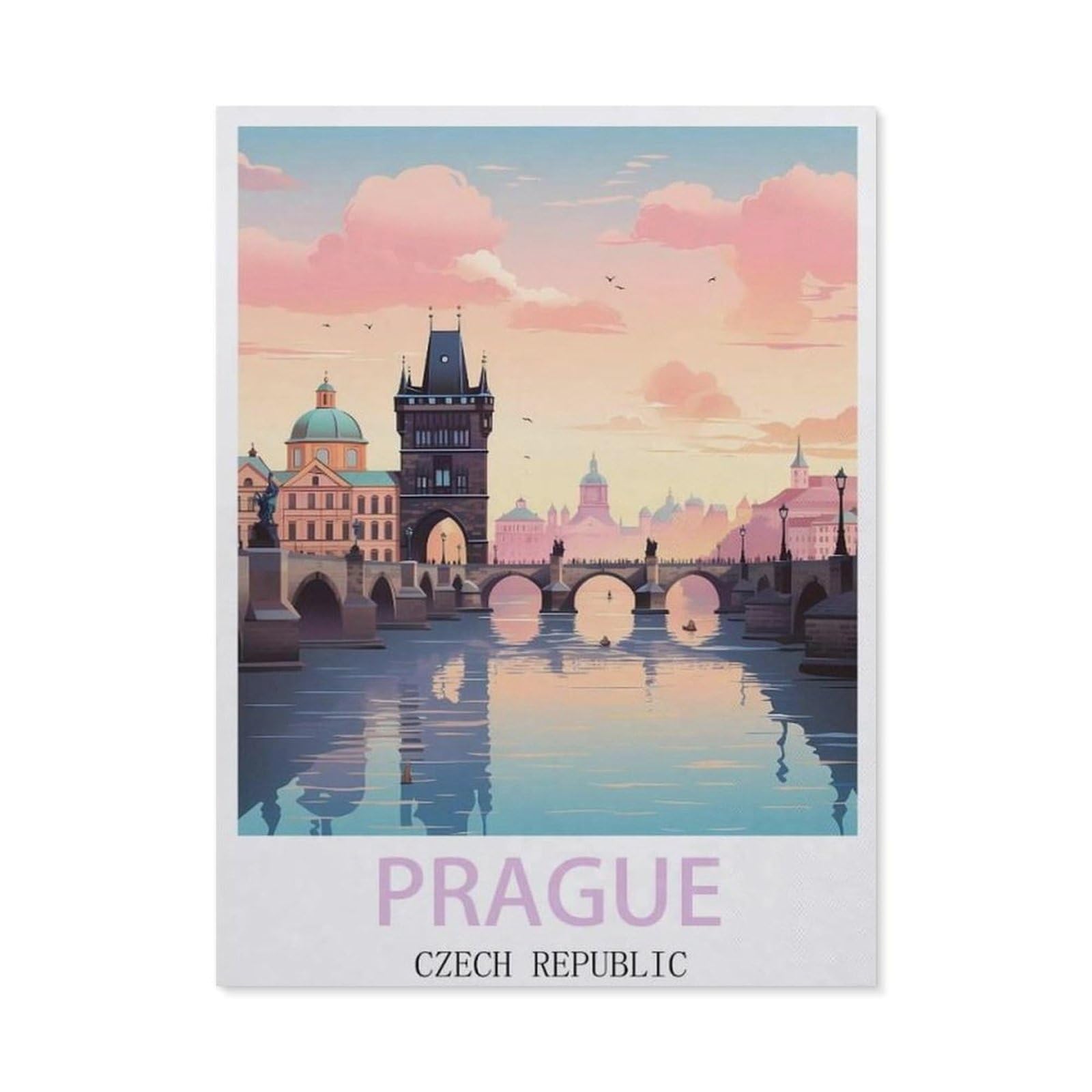 Tin Sign，Prague(30x40cm）