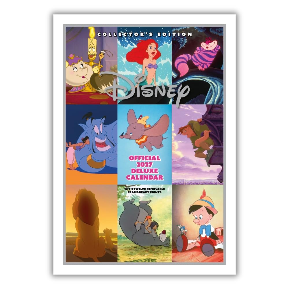 Disney Classics Quotes 2027 A3 Deluxe Wall Calendar Official Licensed Disney Calendar, Premium Illustrated Artwork with Inspirational Quotes, Monthly Layout, Removable Poster Pages, Large A3 Format