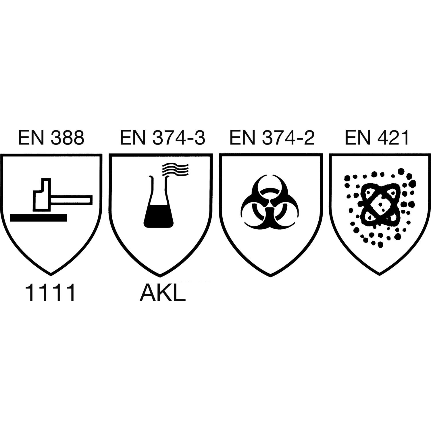 Kcl 722 - Guantes resistentes a químicos categoría camapren iii, tamaño 11,
