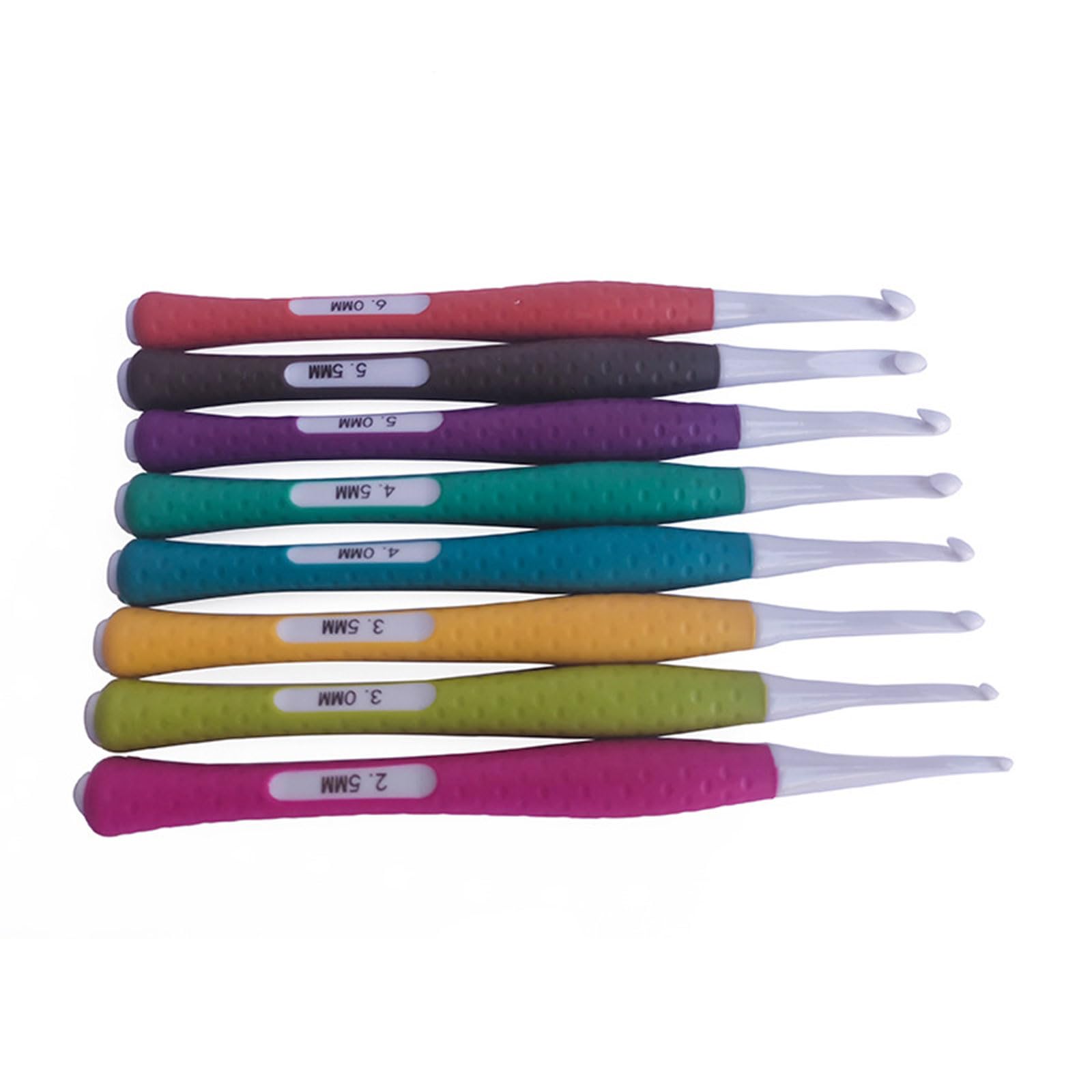 8pcs Crochet Hooks Bundle Knitting Needle for Sweater Weaving and Sewing Needle Soft Handle Knitting