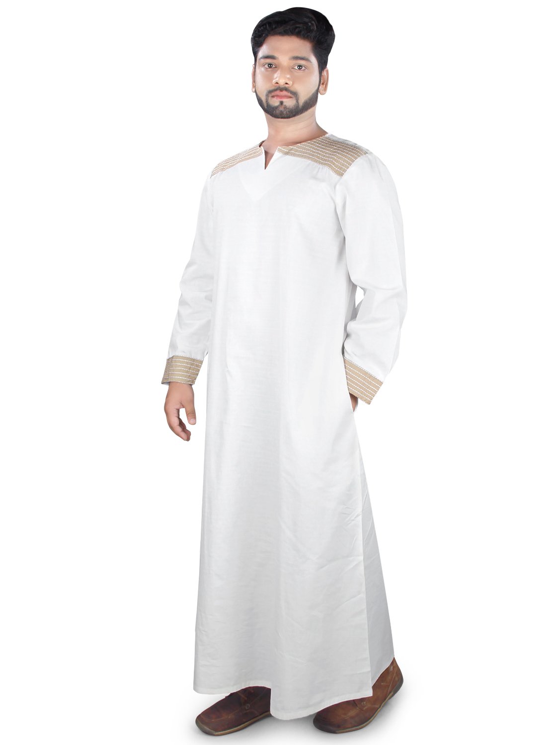 MyBatua Men's Arab Style Thobe, Daffah, Aamir Galabiyya