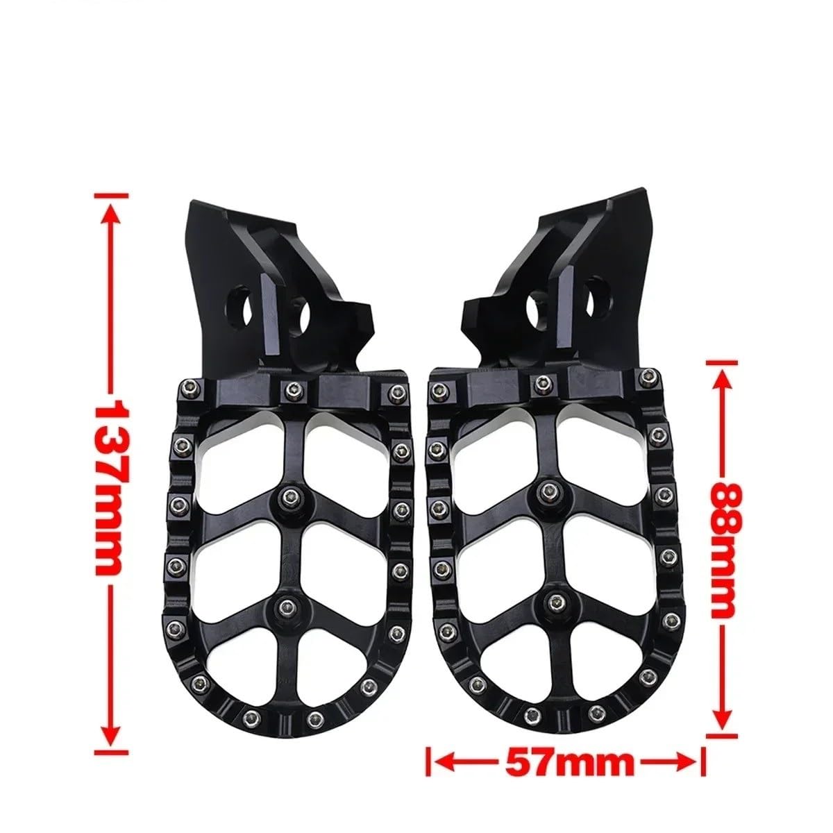 Poggiapiedi per Motocicletta Pedane Moto Fuoristrada per Surron per UltraBee Montaggio A Pedale Staffa di Montaggio per Retrofit Componenti per Bici(Arancia)