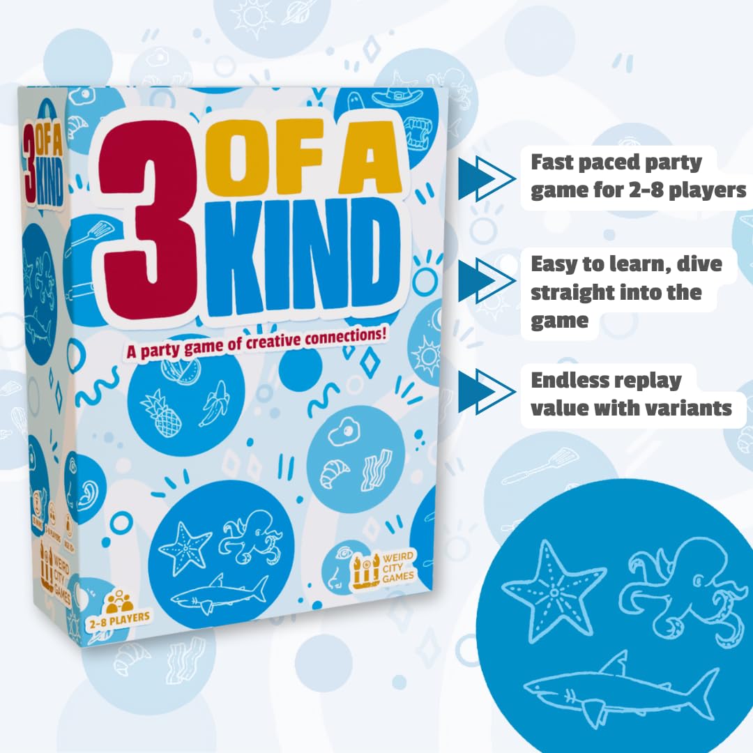 Amazon.com: Three of a Kind / 3 of a Kind – Quick Party Card Game