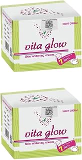 Vita glow Skin Whitening Night Cream, 30g, with Glutathione, Kojic Acid, Vitamin C, Pack of 2(30+30) with seal Price In India