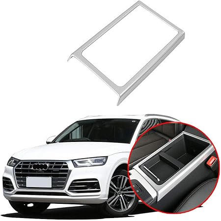 Amazon Carig 収納ボックスカバー アウディ Q5 Fy 18 メッキ カップホルダー カバー アームレスト 車用内装 インテリアパーツ 収納ケース インテリアパネル 車 バイク