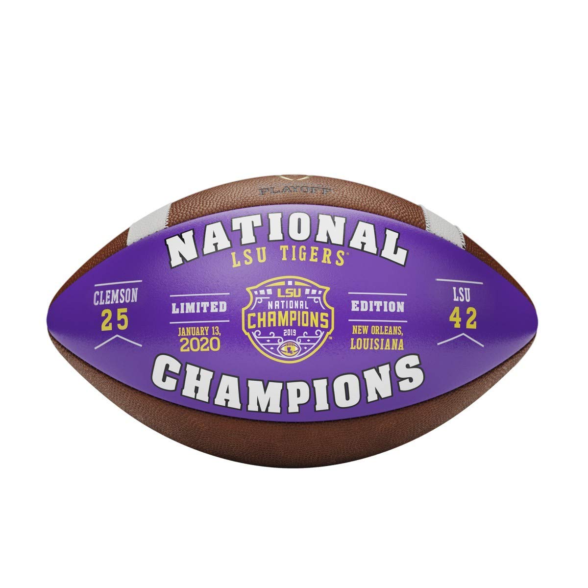 Wilson LSU Tigers Football Leather 2020 College Football Champion Commemorative, Team Colors