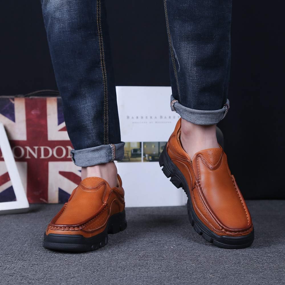 Venshine Mens Casual Slip On Loafers Shoes Walking Dress Leather Shoes - Image 7