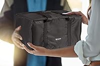 Vista 6 de cherrboll Bolsa de entrega de pizza aislada, 20 x 20 x 14 pulgadas, bolsa de entrega de alimentos de grado comercial, sin humedad