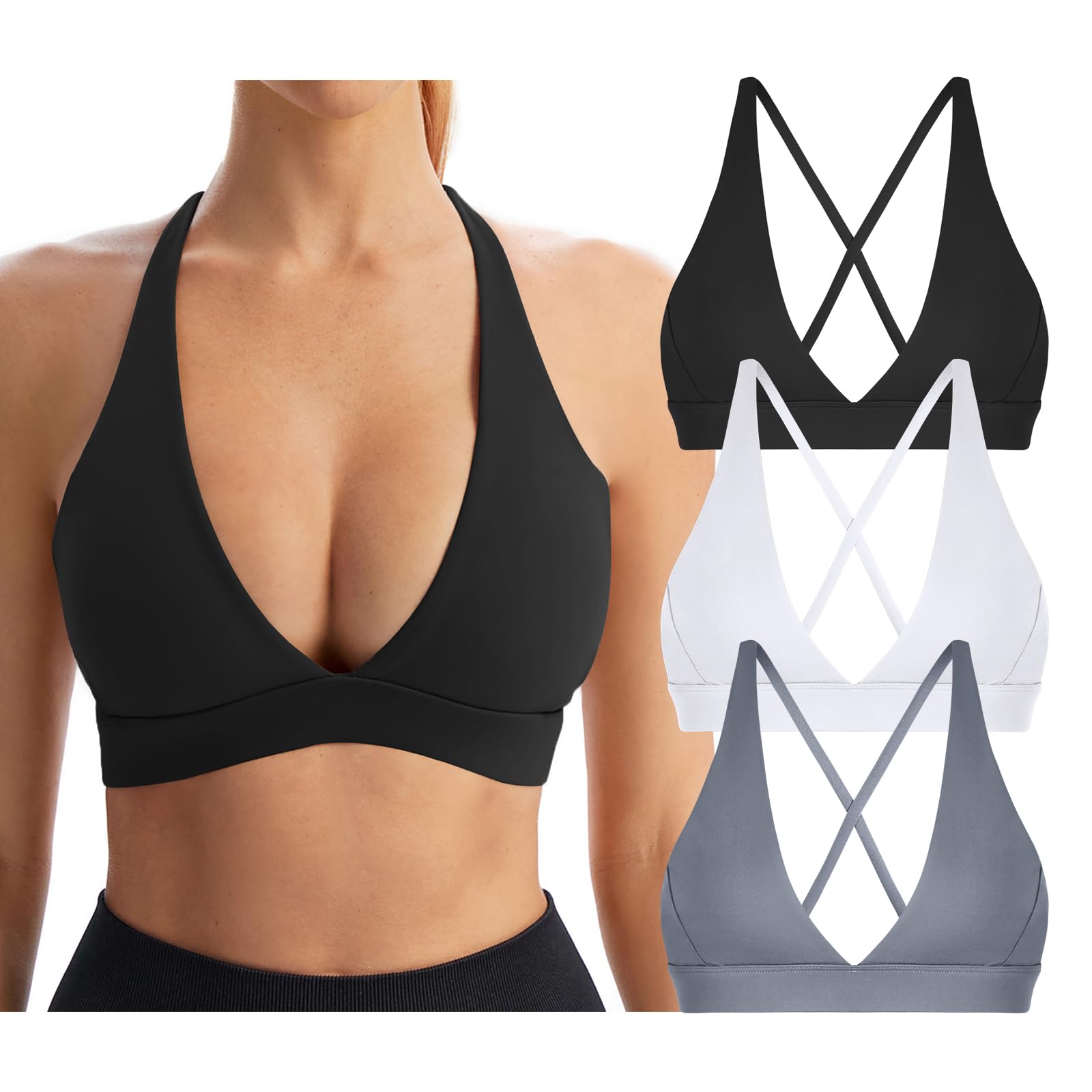 INIBUD Sujetador Deportivo, Opaco para Mujer
