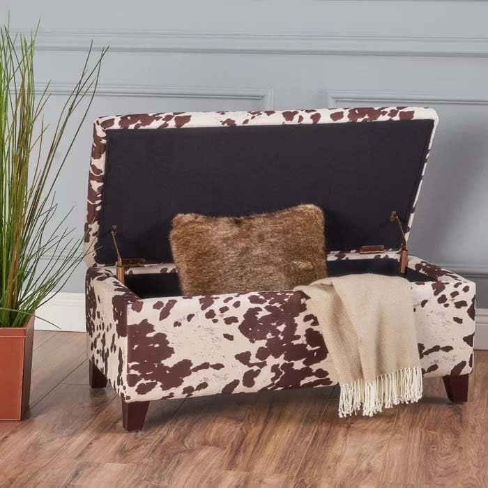HSUFLWS Cow Print Ottoman