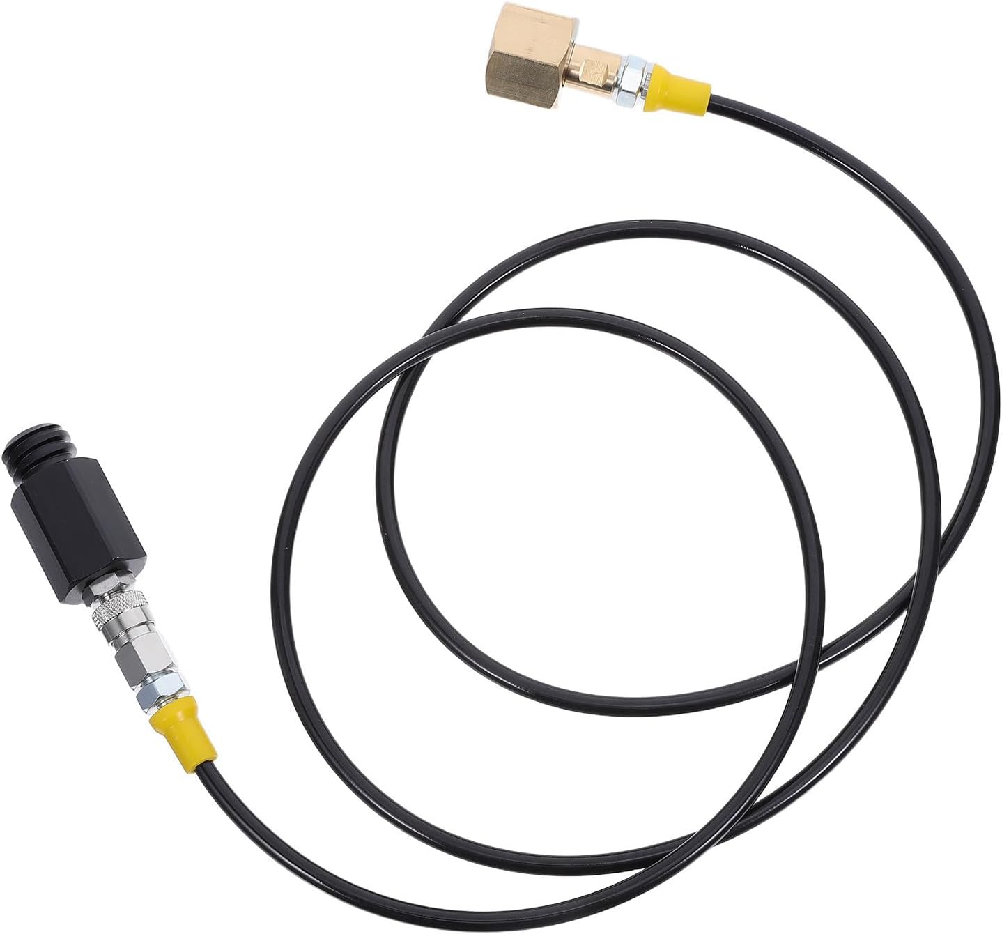 SOLUSTRE Soda Refill Adapter Hose Kit for Soda Machine and Large Co2 Tanks, Aluminum Alloy and Rubber Construction with Cga320 to Tr21-4 Connection, Easy Installation for Sparkling Water