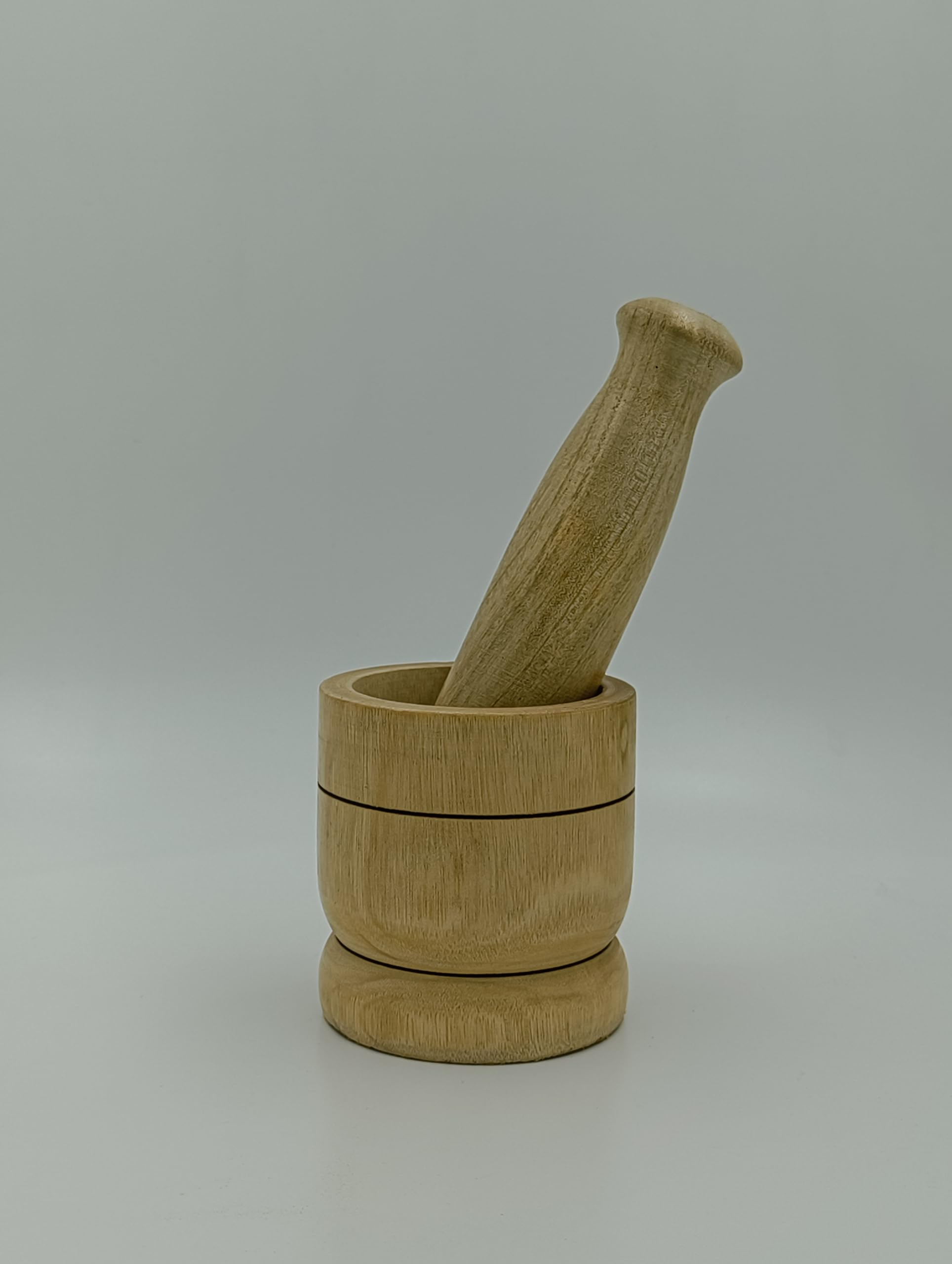 Wooden Handcrafted Mortar and Pestle Set, Imam Dasta/Ohkli Musal/Kharal/Khalbatta/Khal/Hand Grinder for Spices, Herbs,Kitchen Essential, Made of Natural Seasoned Acacia Wood