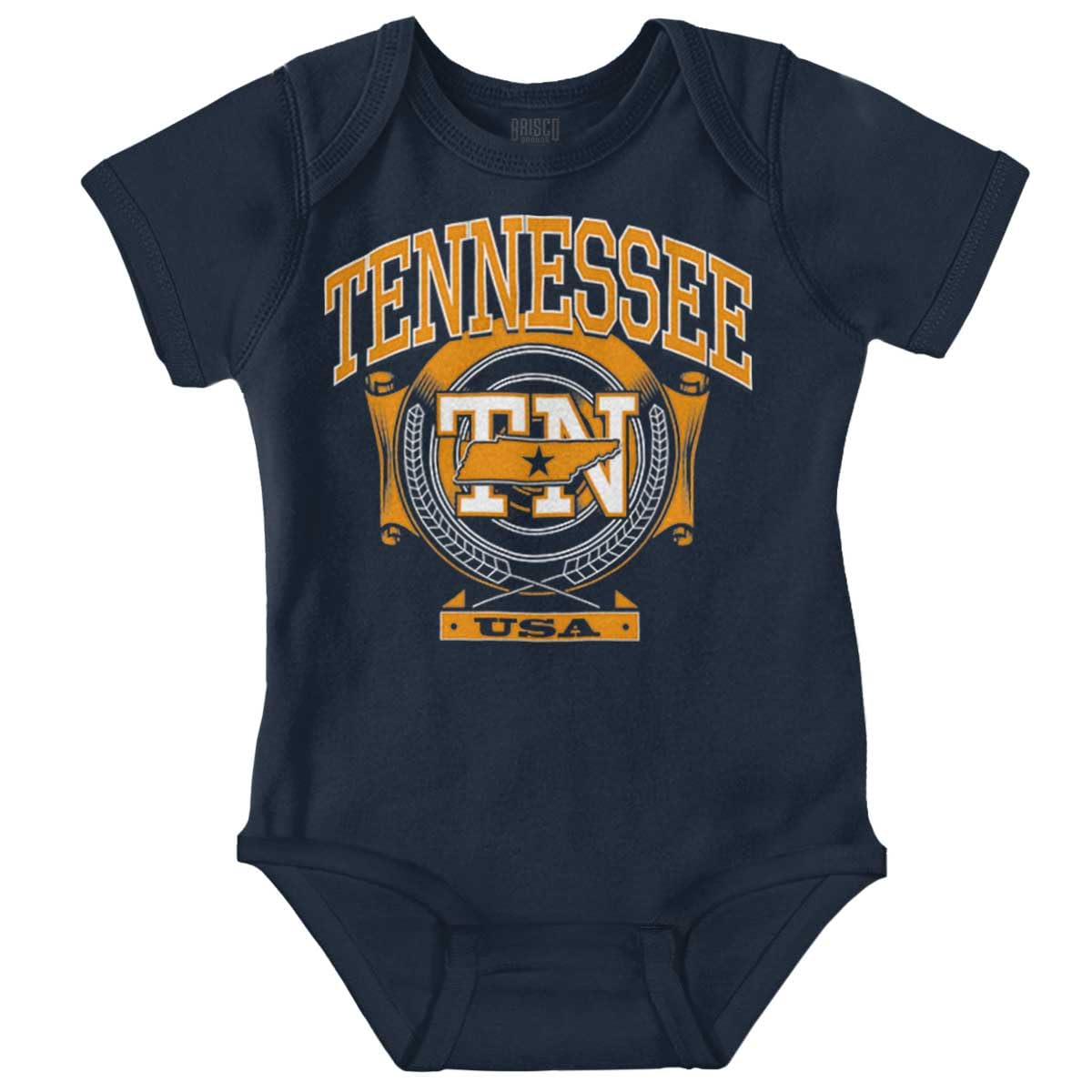 Brisco Brands Tennessee TN Pride Southern Hometown Baby Romper Boys or Girls