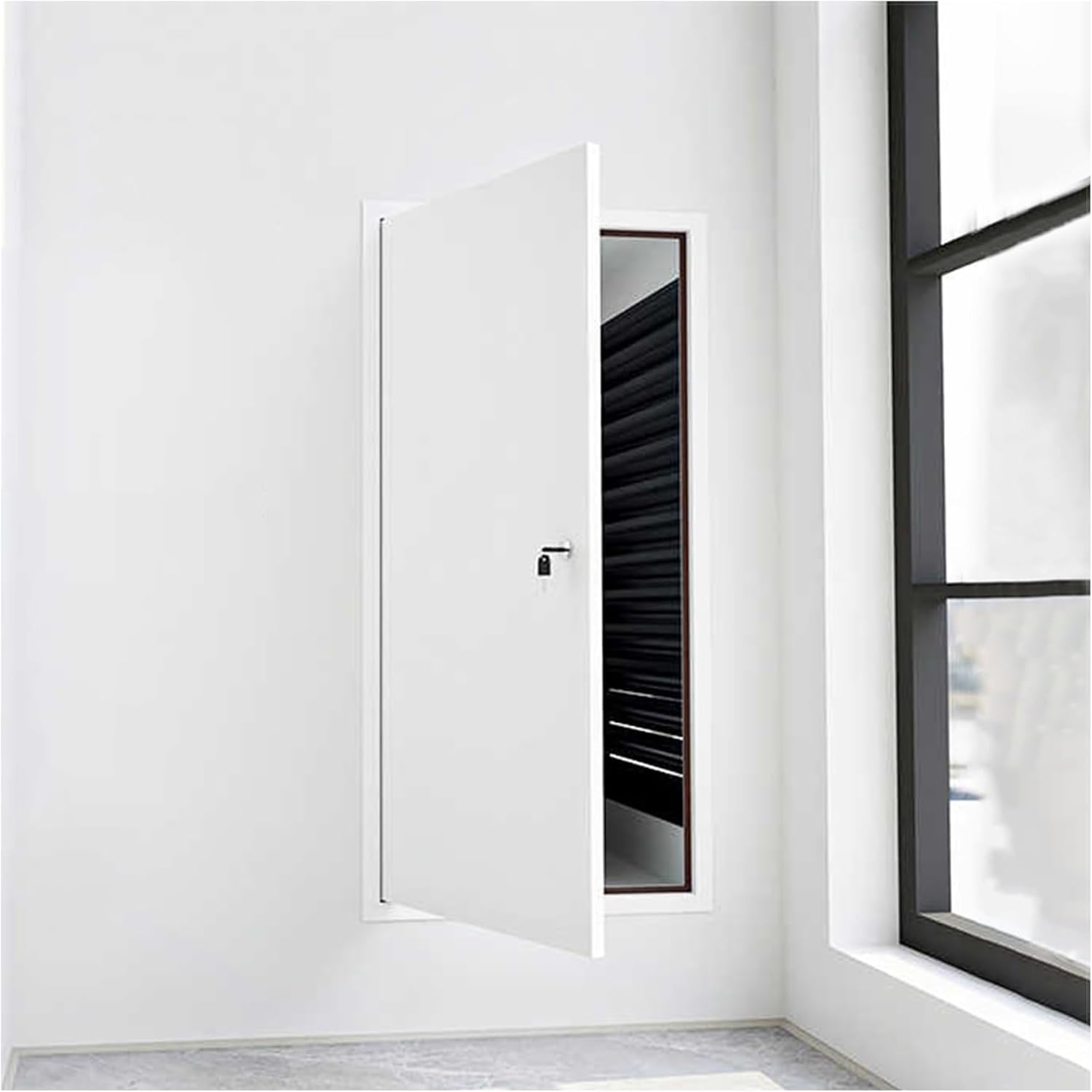 HVAC Plumbing Access Panel Lockable Attic Panel Metal Access Door Panels for Wall & Ceiling for Electrical Air Conditioner Outside Unit Access Panel(40x50cm/16x20in)