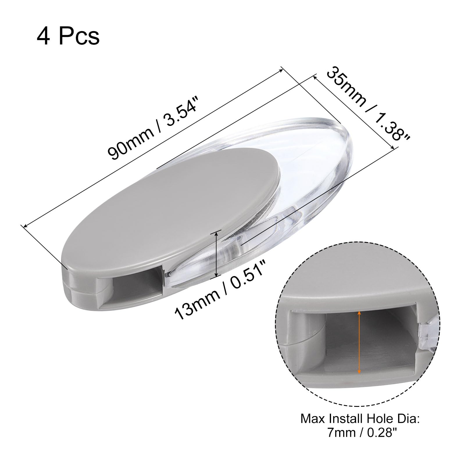 QUARKZMAN Vorhang Gewichte 4Stk 90mm - Graue Jalousien Griffe Für Rollos Und Plissees