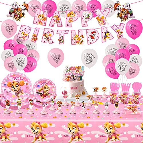 Set De Table Paw Patrol - 42x29 Cm - Plastique Sans BPA - Enfant - Motif Skye Et Marshall